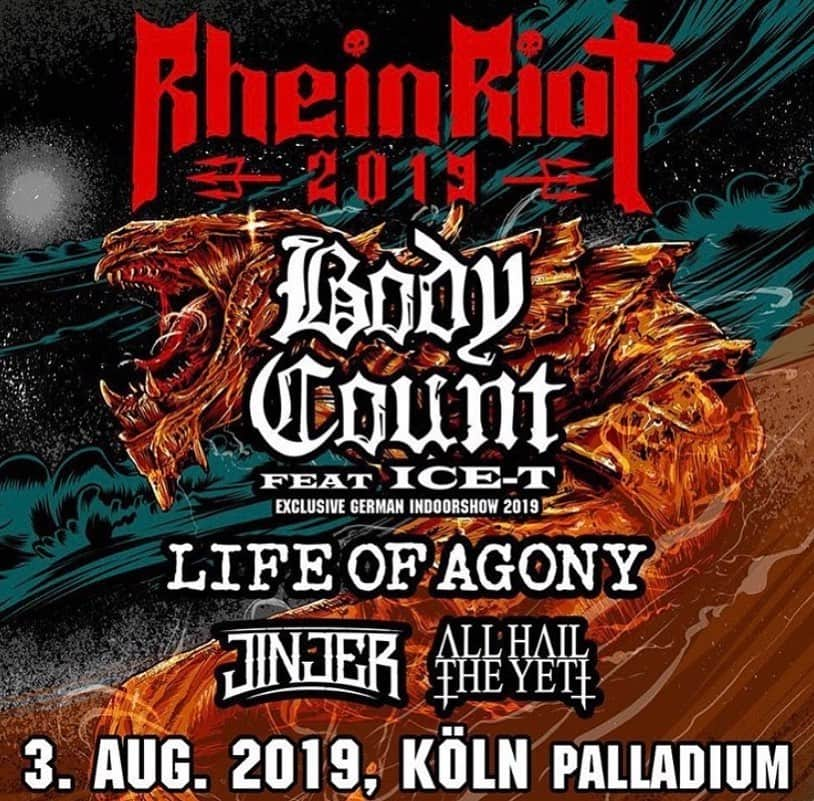 アイス-Tさんのインスタグラム写真 - (アイス-TInstagram)「BodyCount is headed to Germany 🇩🇪 next weekend! 💥💥💥💥Wacken August 2 💥 Cologne August 3 💥 @bodycountofficial」7月26日 5時07分 - icet