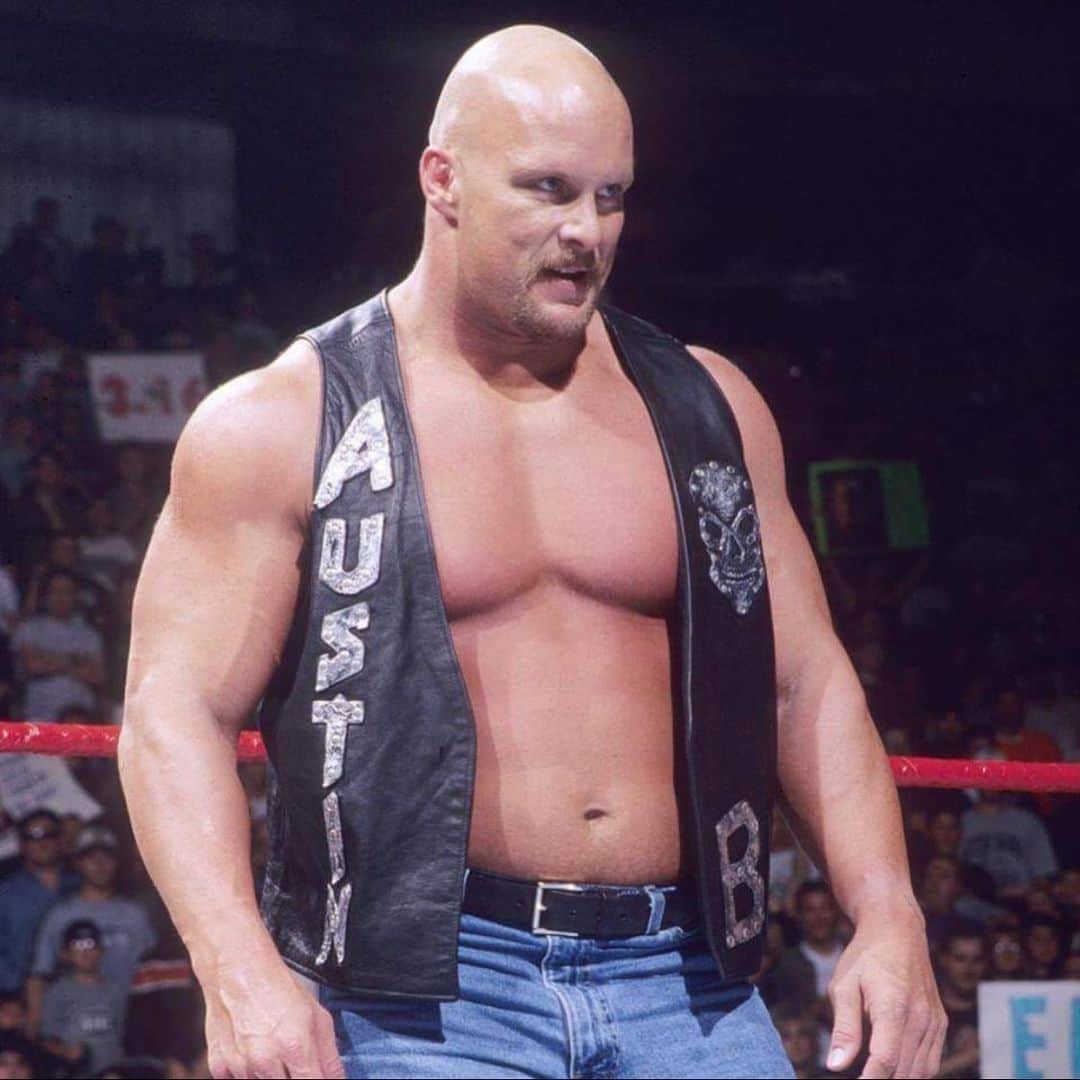 ストーン・コールド・スティーブ・オースチンのインスタグラム：「Because BMF @wwe #SCSA #Austin3:16 #tbt」