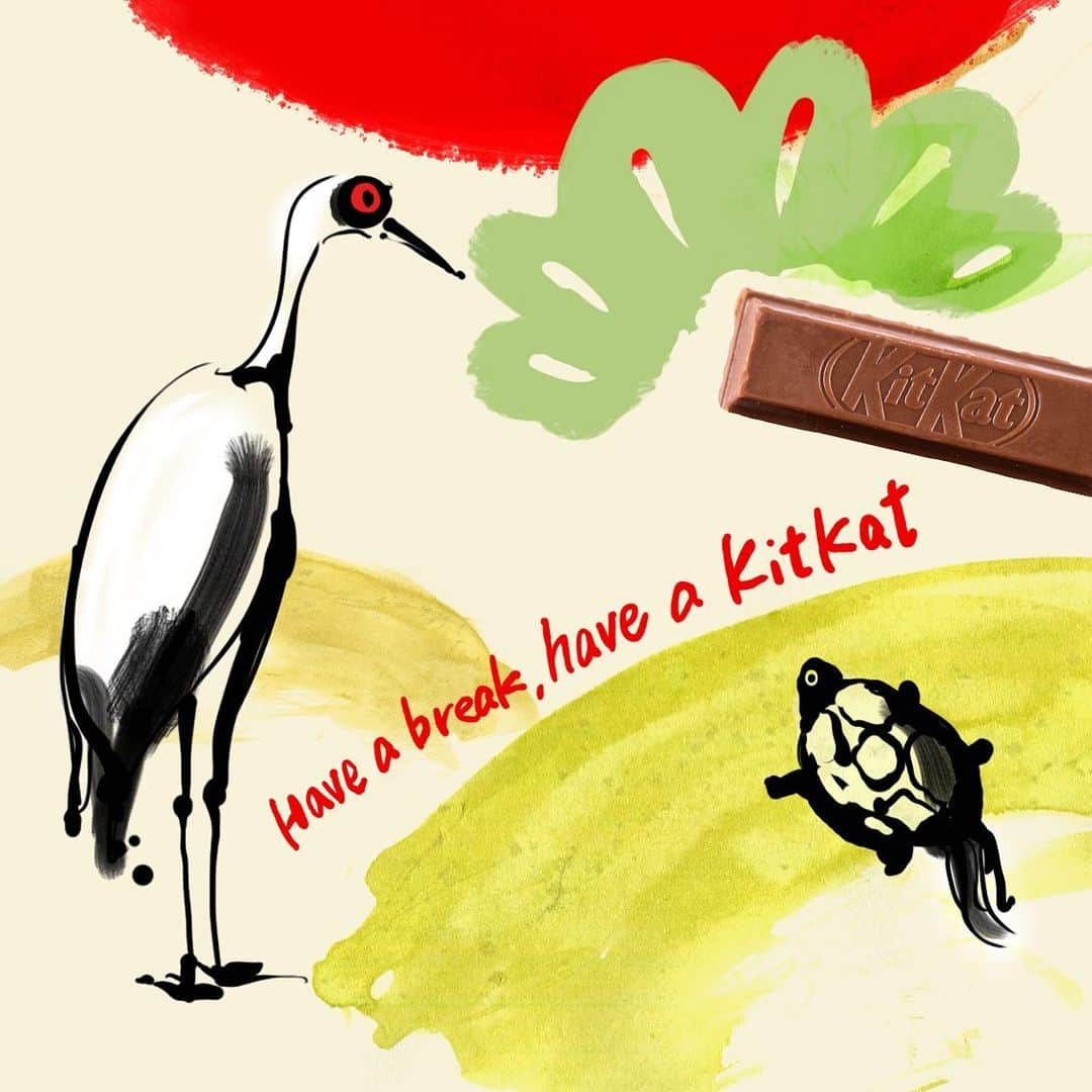 KITKAT Chocolatoryさんのインスタグラム写真 - (KITKAT ChocolatoryInstagram)「”Have a break,have a KitKat”  日本で発売された”キットカット”のフレーバーは約370種類✨ メイド・イン・ジャパンの”キットカット”をお楽しみください🍫  #キットカット#チョコレート#チョコ#ミルクチョコ#チョコレート好き#チョコレート大好き#チョコ好き#おやつ#お菓子#スイーツ#日本#日本画#和風#和洋折衷#鶴亀#松 #kitkat#haveabreak#chocolate#sweets#japan#奇巧巧克力」7月26日 17時21分 - kitkat_japan_official