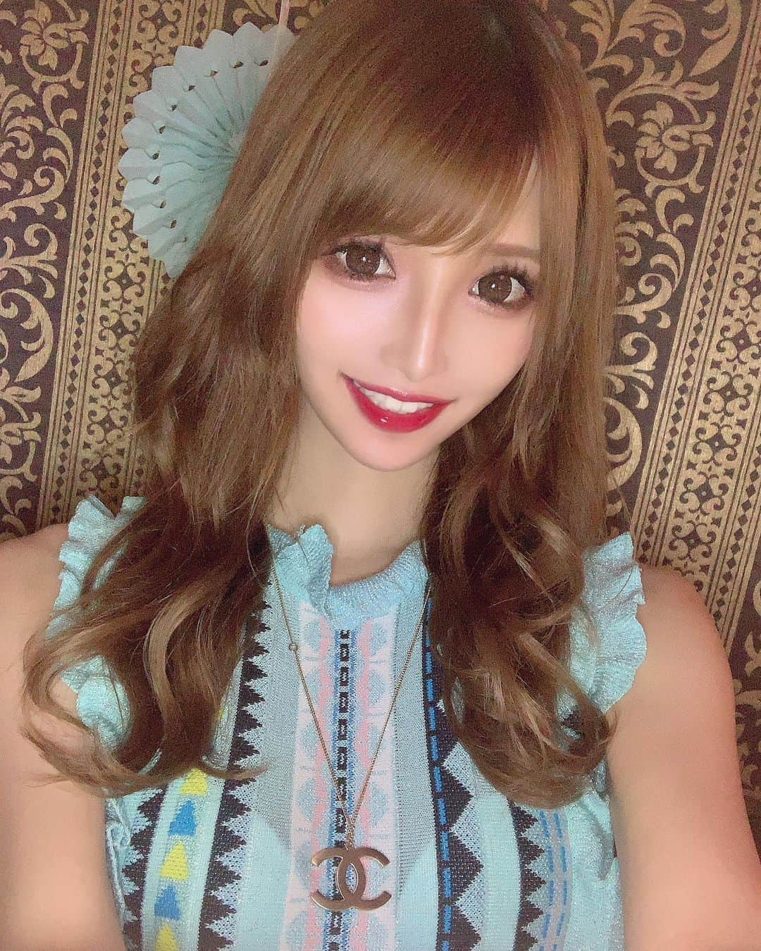 桜咲乃愛さんのインスタグラム写真 - (桜咲乃愛Instagram)「この前の〜💖 新しいワンピース好評だった( *´꒳`* )❁¨̮ @selectshop.joie の🎀💕⭐️ みんなが写真とってくれた日😆💓✨ 楽しかった！！💖 #歌舞伎町#コーデ#水色コーデ #ワンピース#巻き下ろし#CHANEL#赤リップ#キャバ嬢#selectshop #セレクトショップ」7月26日 17時38分 - noasama1101