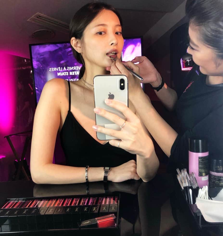 大石絵理さんのインスタグラム写真 - (大石絵理Instagram)「Tried new rouge collection from @yslbeauty 💋🎆💜 #WATERSTAIN #launchparty」7月26日 11時06分 - erioishitokyo