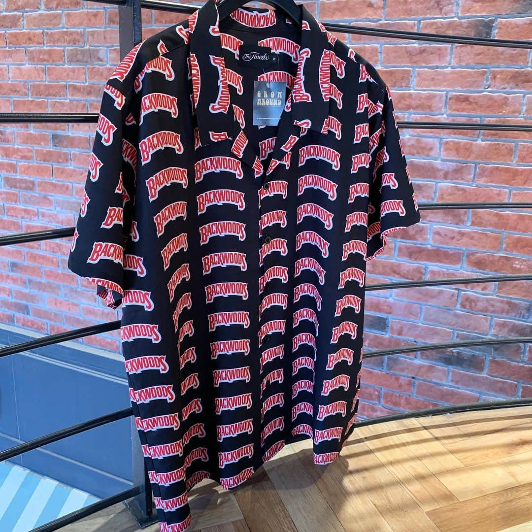 のインスタグラム：「THE FINEST🗽から 🚬BACKWOODS🚬総柄シャツ入荷致しました🌴🌞 #growaround #growaroundyokohama #growaroundnewarrivals」