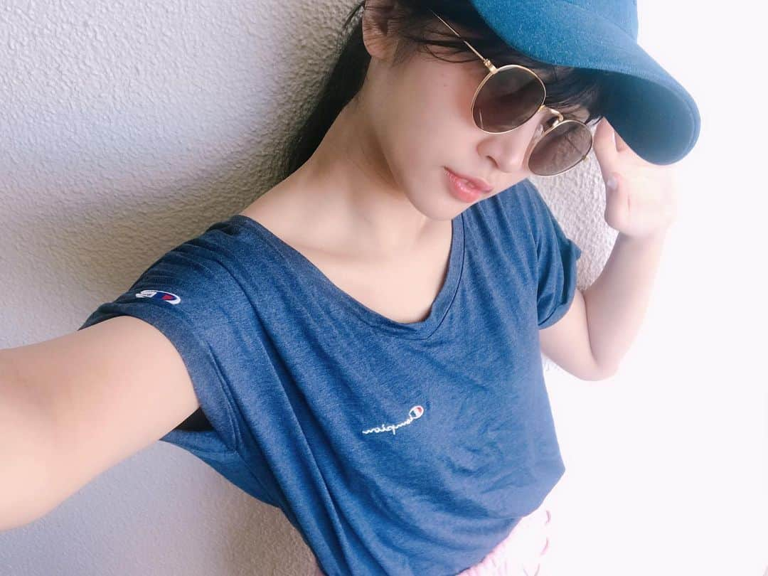 根岸愛さんのインスタグラム写真 - (根岸愛Instagram)「ちょっとそこまで服🥳 暑いねー(*´ω｀*)🌞 #champion #champion女子 #cap #tshirt #チャンピオン #チャンピオン女子 #ねぎ私服 #ねぎしふく」7月26日 12時44分 - negishiai927