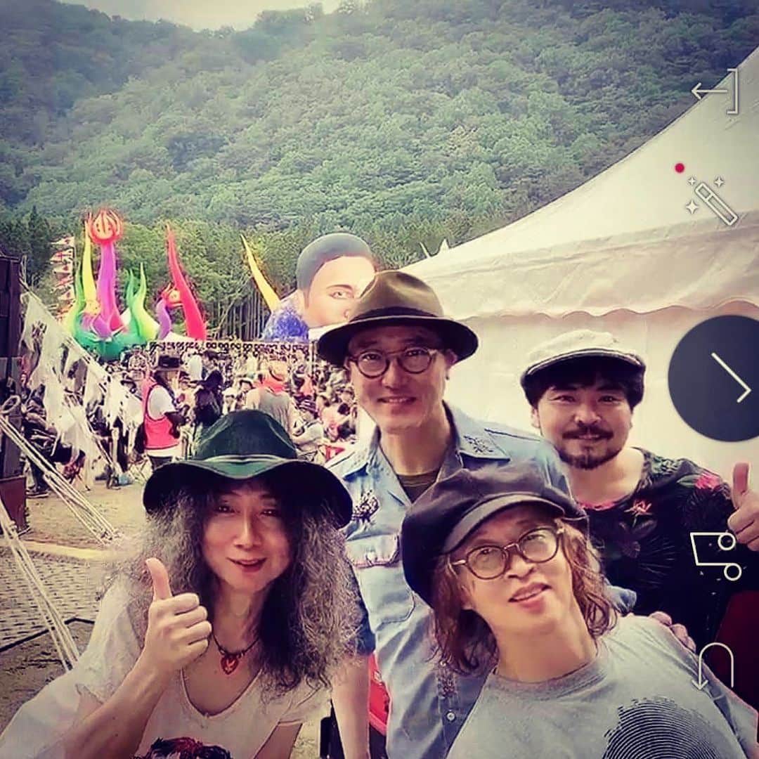 佐野史郎のインスタグラム：「フジロック2019 orange  cafe 森野山川バンド これから🎶」