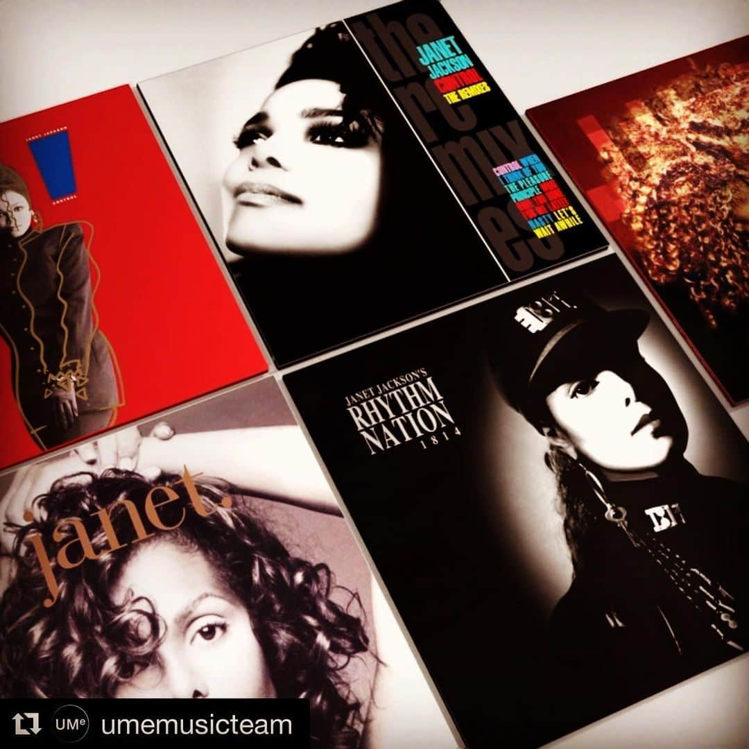 ジミー・ジャムのインスタグラム：「With @janetjackson back in Vegas at the @parkmgm theater on part 2 of her triumphant #metamorphosis residency here’s the perfect musical accompaniment from the @umemusicteam to get you through your musical weekend 🎶 ・・・ We know all you @JanetJackson fans have been waiting for these! 📀❤️👇 OUT NOW: '𝘊𝘰𝘯𝘵𝘳𝘰𝘭' on black and translucent red vinyl, back in print for the first time since its 1986 release! . OUT 7/26: - an expanded '𝘊𝘰𝘯𝘵𝘳𝘰𝘭 𝘛𝘩𝘦 𝘙𝘦𝘮𝘪𝘹𝘦𝘴,’ for its US debut, on black and limited split-color vinyl - '𝘙𝘩𝘺𝘵𝘩𝘮 𝘕𝘢𝘵𝘪𝘰𝘯 1814' on black and limited silver vinyl, marking its upcoming 30th anniversary this year - '𝘫𝘢𝘯𝘦𝘵.,’ for its US vinyl debut, on black and limited clear vinyl, including previously-hidden bonus track “Whoops Now” - '𝘛𝘩𝘦 𝘝𝘦𝘭𝘷𝘦𝘵 𝘙𝘰𝘱𝘦,’ also making its US vinyl debut, on black and limited deep red vinyl, including previously-hidden bonus track “Can’t Be Stopped” . OUT 8/23: - '𝘈𝘭𝘭 𝘍𝘰𝘳 𝘠𝘰𝘶' is returning on black vinyl, as well as on a beautiful picture disc variant . #linkinbio #janetjackson #janetvinyl #jimmyjam #terrylewis #flytetyme #control #rhythmnation #janet #thevelvetrope #allforyou #metamorphosis #fbf」