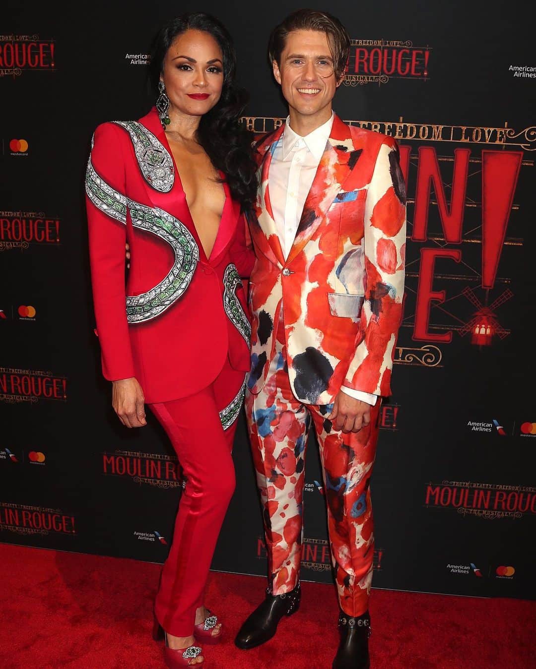 Just Jaredさんのインスタグラム写真 - (Just JaredInstagram)「@moulinrougebway stars @karenolivo76 and @aarontveit attend the opening night party for the new musical, based on the hit movie. They are playing Satine and Christian! #AaronTveit #KarenOlivo #MoulinRouge Photos: INSTAR, Matthew Murphy」7月26日 15時24分 - justjared