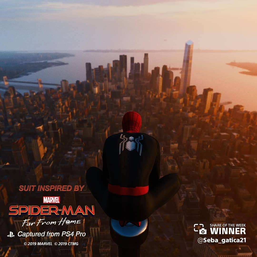 PlayStationさんのインスタグラム写真 - (PlayStationInstagram)「Share of the Week swings back into action, highlighting the new Upgraded and Stealth suits in #SpiderManPS4. Next week’s theme: Swimming」7月27日 2時32分 - playstation