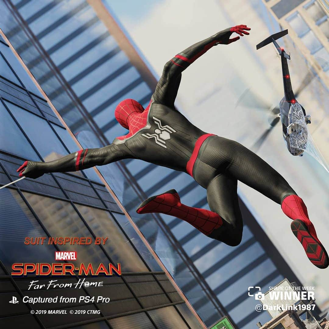 PlayStationさんのインスタグラム写真 - (PlayStationInstagram)「Share of the Week swings back into action, highlighting the new Upgraded and Stealth suits in #SpiderManPS4. Next week’s theme: Swimming」7月27日 2時32分 - playstation