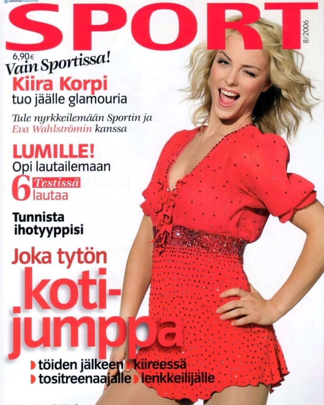 キーラ・コルピさんのインスタグラム写真 - (キーラ・コルピInstagram)「Flashback to one of my first magazine cover stories 13(!!) years ago for @sportlehti...happy Friday!😂😘 (skating dress by @tuomasmerikoski♥️)」7月26日 19時18分 - kiira_korpi