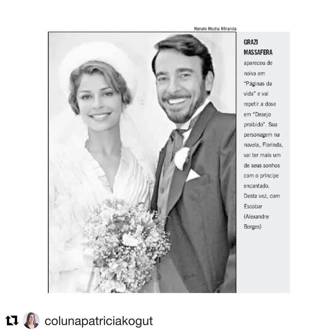 massaferaさんのインスタグラム写真 - (massaferaInstagram)「Momento #tbt na sexta ❤️ obrigadaaaaaaa #Repost @colunapatriciakogut ・・・ #TBT!! O de hoje relembra a presença de @massafera na coluna. Grazi estreou nas novelas em Páginas da Vida, em 2006. E voltará ao ar em Bom Sucesso. A gente sempre acompanhou o trabalho dela com atenção. Arraste para o lado pra ver #grazimassafera #colunapatriciakogut #patriciakogut #jornaloglobo」7月26日 20時38分 - massafera