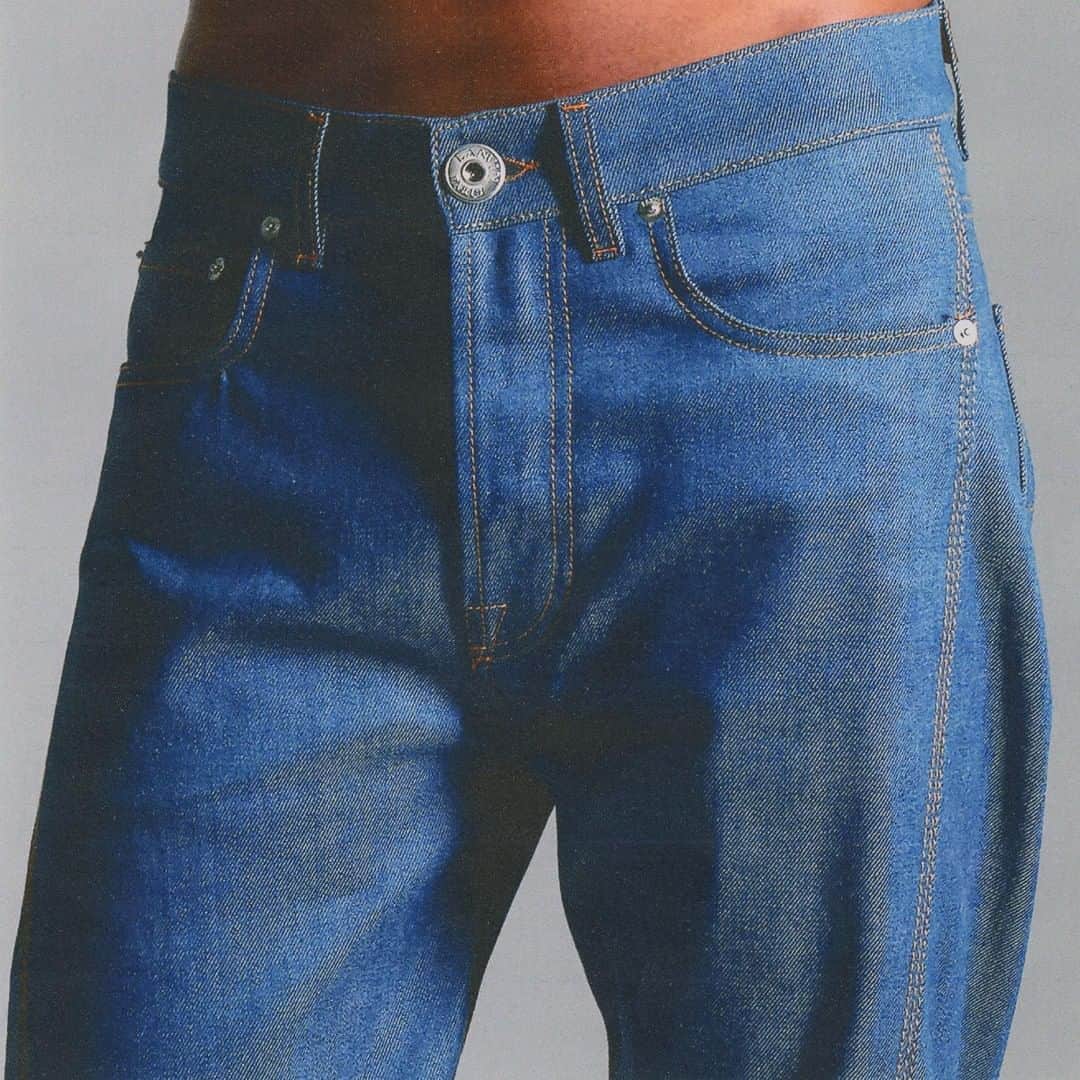 ランバンのインスタグラム：「New and raw, the #LanvinDenim by @brunosialelli, for men and women. Photography: @francoisquillacq #LanvinbyBrunoSialelli」