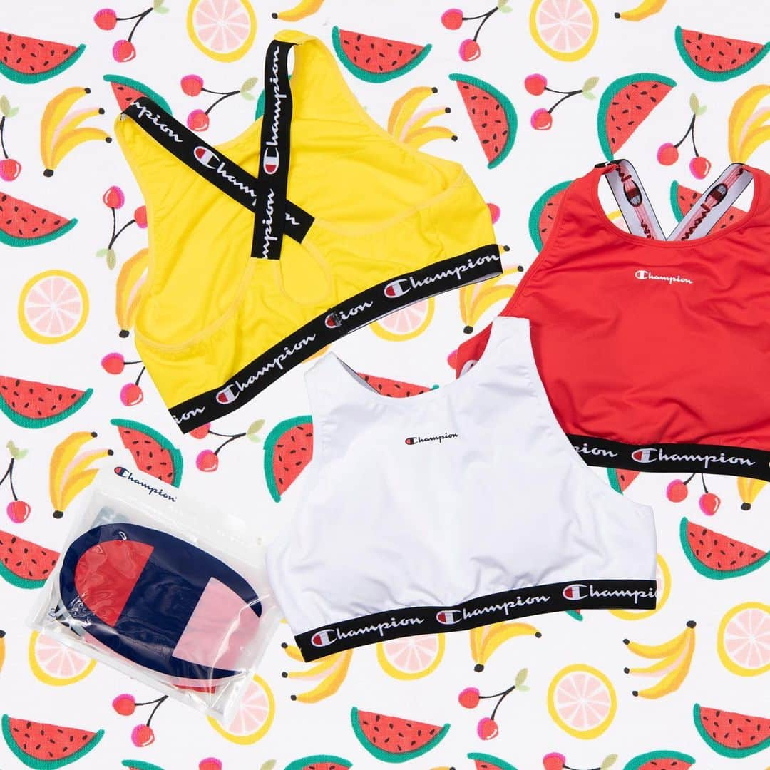 Champion Japanさんのインスタグラム写真 - (Champion JapanInstagram)「Bralette🍉🍌🍒 #champion#championjp#チャンピオン#sports#layer#brallet #スポーツブラ」7月26日 21時42分 - champion_japan