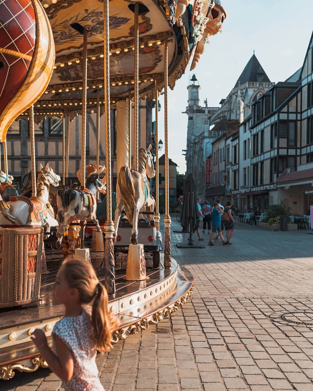 Putri Anindyaのインスタグラム：「Stories from Troyes // Troyes is a city in France where located in the Champagne region. When I saw the old town of  Troyes for the first time, it took me to the medieval time instantly. The narrow cobbled streets are everywhere with enchanting half timbered house. The timber framed houses are the characteristic of Troyes and most of the houses built in the 16th centuries era of the middle ages and Renaissance. Have you visited this city? If you haven't then you should! #troyeschampagnetourisme  So, which slide is your favorite?」
