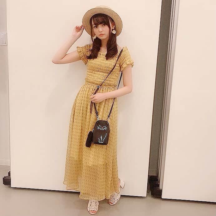 樋渡結依さんのインスタグラム写真 樋渡結依instagram この前のakbingoのbbqコーデだよ 担当は思い出担当です こんな服装でバーベキューに来る女子はどうですか Akbingo qコーデ 黄色いワンピース Dazzlin ワンピース大好き 思い出担当 7月26日