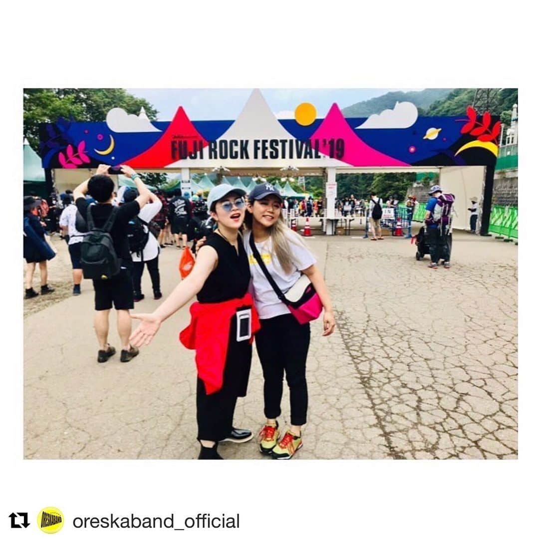 iCasさんのインスタグラム写真 - (iCasInstagram)「一足先にフジロック着🙌 やっぱり最高〜！ #Repost @oreskaband_official with @get_repost ・・・ FUJIROCK 2019‼️ Our live show is lastday at Gypsy Avalon🔥」7月26日 23時20分 - icas0g0