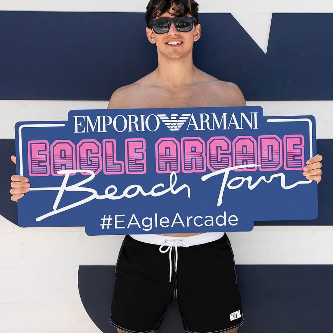 Armani Officialさんのインスタグラム写真 - (Armani OfficialInstagram)「Join the fun at the #EAgleArcade Beach tour, keep Italian beaches clean and discover the #EmporioArmani recycled nylon swimwear collection. Join us in Gallipoli this weekend. For more info click on the link in bio」7月26日 23時25分 - emporioarmani