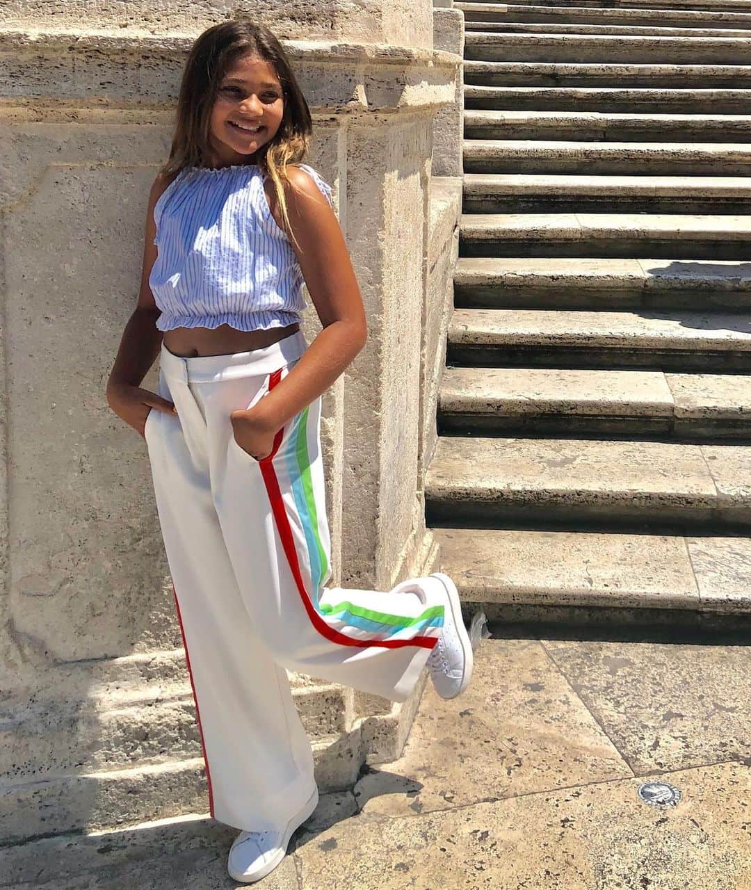 レイチェルロイさんのインスタグラム写真 - (レイチェルロイInstagram)「Tallulah with her mom in Roma ⛲️ Tallulah in the Guilia trousers 🇮🇹♥️ More easy vacation pieces on our story . . . . #fashionlover #fashiondesign #fashioninsta #fashionlook #fashionlovers #fashionlove #fashiontrends #fashiondiary #fashionstore #fashiongirls #nyc #nycc #nycity #nyc_highlights #nycmua #nycfashionblogger #instagramnyc #nycfashion #nycblogger #nycstreetstyle #nycbloggers #nycdesigner #nyclife #rachelroy #HotelEdenRome」7月27日 4時48分 - rachel_roy