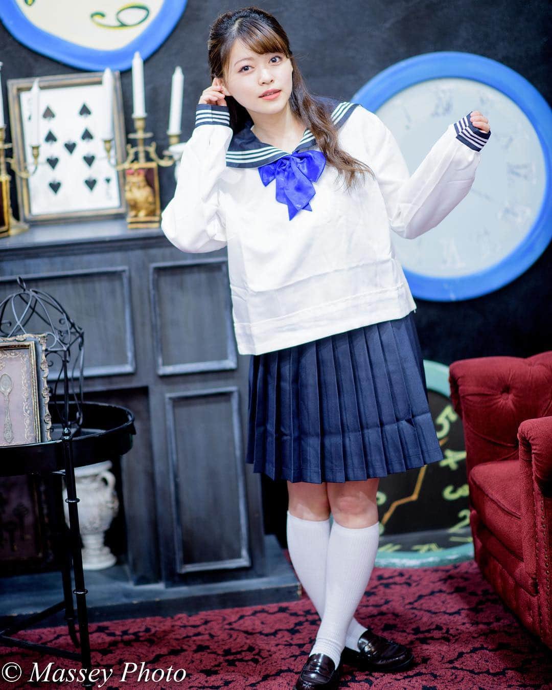 のインスタグラム：「. . . 「ハコスタジアム東京」で撮った写真です。 モデルは、ひかりちゃんです。 It is a picture taken in the studio “HACO STADIUM TOKYO.one”. Her name is Hikari. . . #ポートレート #ポートレート女子 #ポートレートモデル #ポートレート撮影 #ポートレート部 #ポートレイト #ポトレ #被写体 #モデル #被写体モデル #写真部 #東京カメラ部 #サロンモデル #セーラー服 #撮影会モデル #撮影会の女神さま #portrait #excellent_portraits #girlsphoto #cute #lovers_nippon_portrait #portrait_perfection #portraitphotography #japanesegirl #japanesemodel #model #tokyogirl #good_portraits_world #모델촬영 #인물사진」