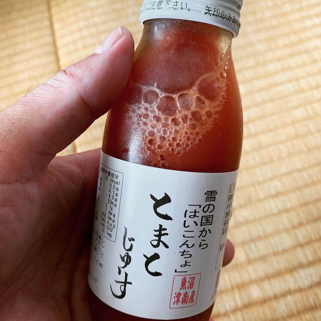飯田カヅキさんのインスタグラム写真 - (飯田カヅキInstagram)「今年も温泉入ってからのトマトジュース超美味し。  #トマトジュース」7月27日 11時07分 - kazukiiida_strange
