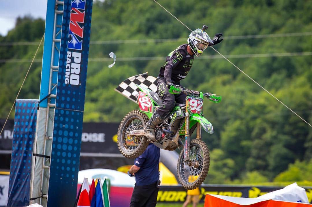 Racer X Onlineさんのインスタグラム写真 - (Racer X OnlineInstagram)「@adamcianciarulo and @dylanferrandis exchanged moto wins today at round 10 of @promotocross. The points gap sits at 28 points with two rounds of racing left. | Photos: @shepherdphotos」8月11日 7時11分 - racerxonline