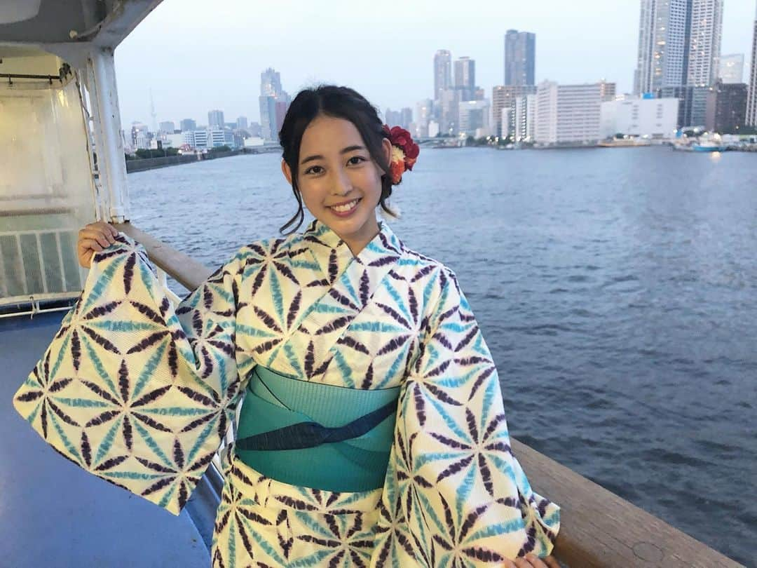 松井まりさんのインスタグラム写真 - (松井まりInstagram)「今年初浴衣👘 . . . #納涼船 #東京納涼船 #カレコス #カレッジコスモス #浴衣」8月10日 22時08分 - mari_m1022