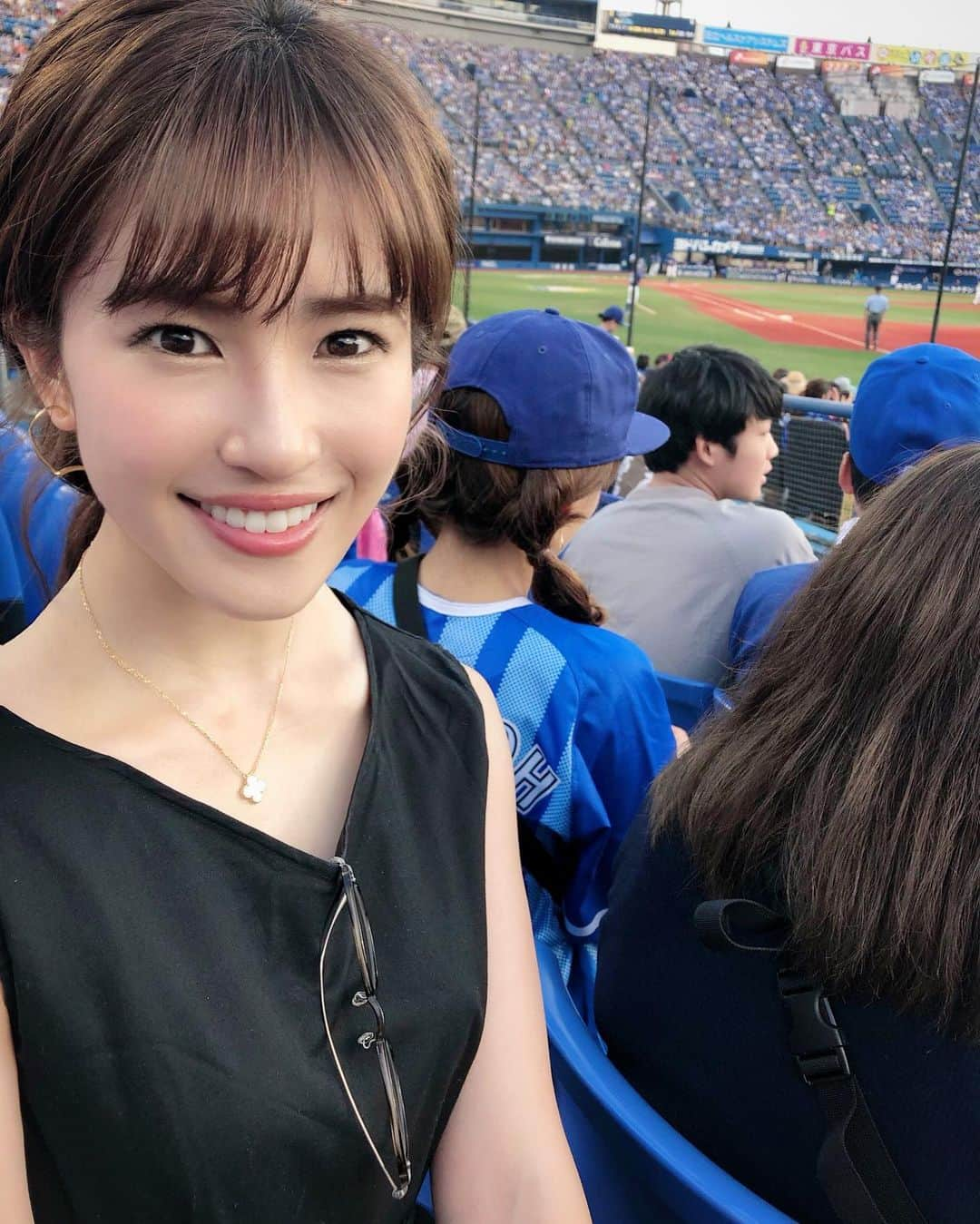 神田れいみさんのインスタグラム写真 - (神田れいみInstagram)「#baystars ﻿  初めて母とハマスタ観戦！﻿ 劇的な展開でサヨナラ。ただただ、感動しました😭💙」8月10日 22時09分 - kandareimi