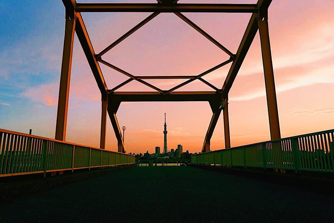 中島亜莉沙さんのインスタグラム写真 - (中島亜莉沙Instagram)「夕日撮るの楽しいぃぃぃい📸🧡🧡🧡 #記録用post #カメラ初心者 #カメラ女子 #夕日 #夕日写真 #夕日大好き人間 #スカイツリー #荒川河川敷 #東四つ木避難橋 #sunset #sunset_pics #photography #photooftheday #camera #sonya5100 #夕日眺めすぎると残像で何も見えなくなるけどそれさえも愛おしいて思う人と繋がりたい」8月10日 22時59分 - arisan_days