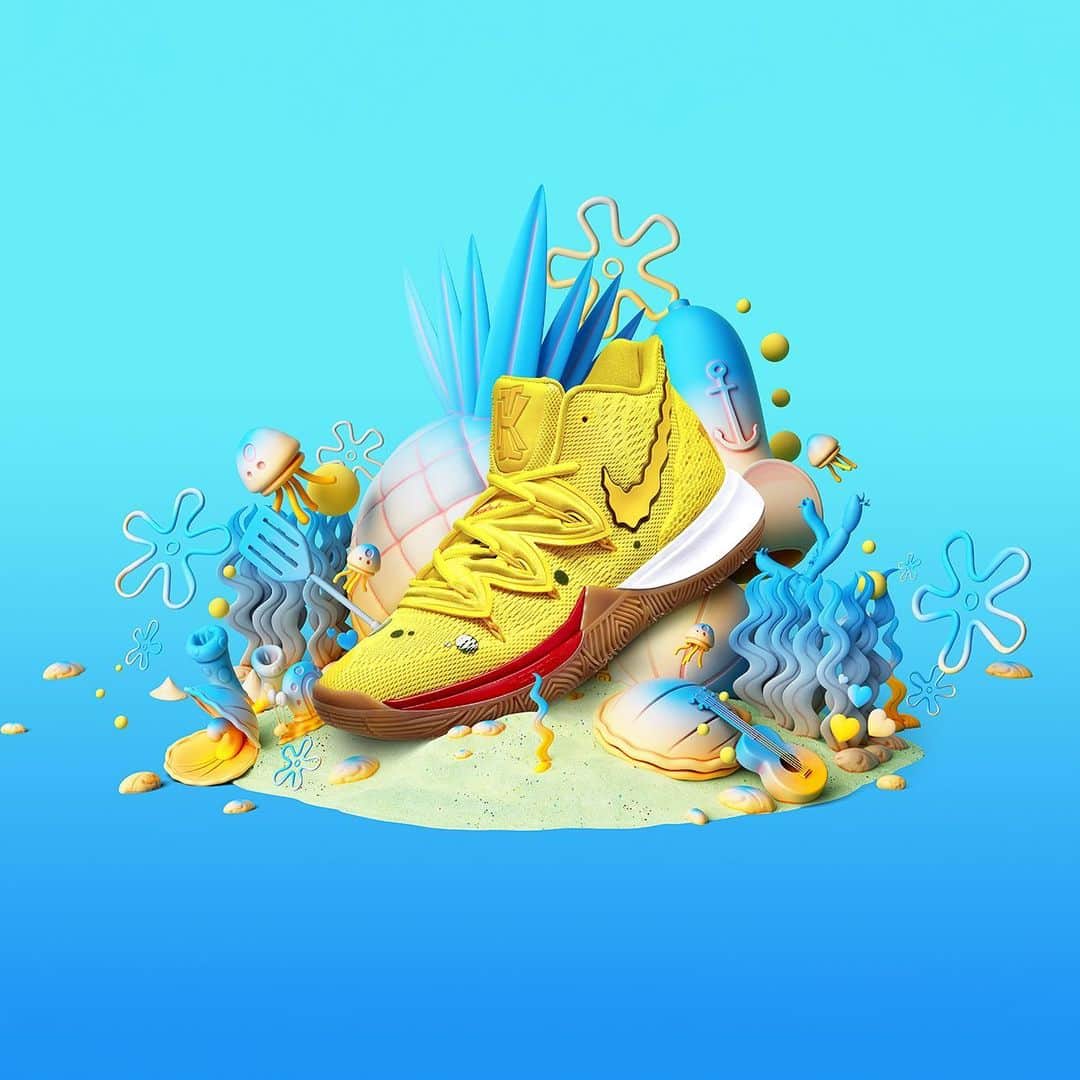 Foot Lockerさんのインスタグラム写真 - (Foot LockerInstagram)「Who lives in a pineapple under the sea...🧽 ⭐️ 🦑🦀🐿 #Nike Kyrie x SpongeBob SquarePants Collection Available Now, In-Store and Online SpongeBob and Patrick Available In Kids」8月10日 23時02分 - footlocker