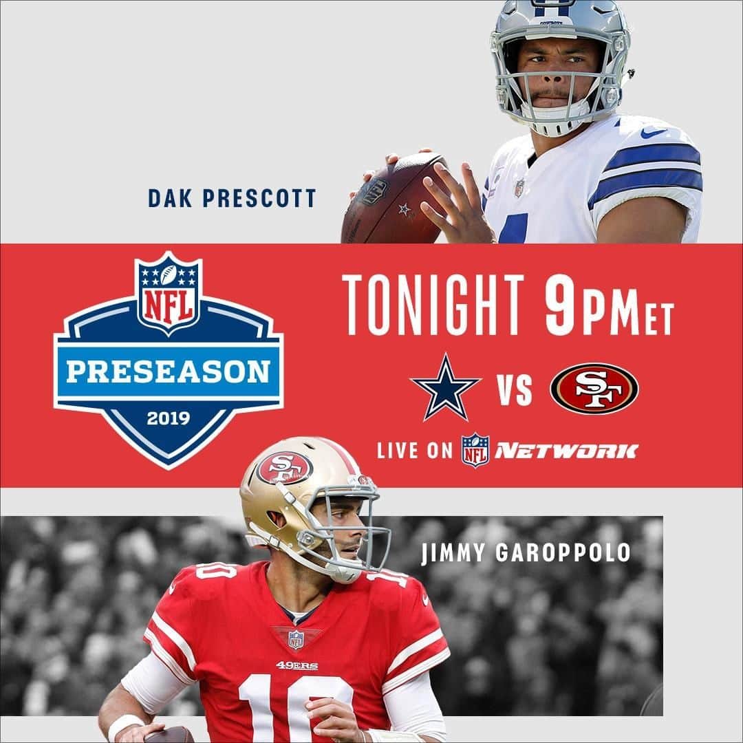 NFLさんのインスタグラム写真 - (NFLInstagram)「Cap off your Saturday with the @dallascowboys and @49ers! #DALvsSF 📺: 9 p.m. ET on @nflnetwork (or check your local listings)」8月10日 23時11分 - nfl