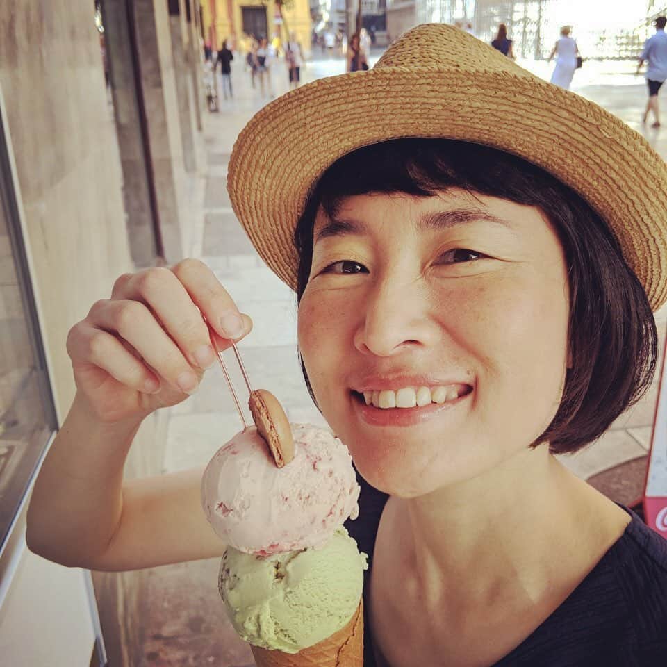 林千晶さんのインスタグラム写真 - (林千晶Instagram)「Ice cream! Yam yam.」8月10日 23時40分 - chiaki_0808