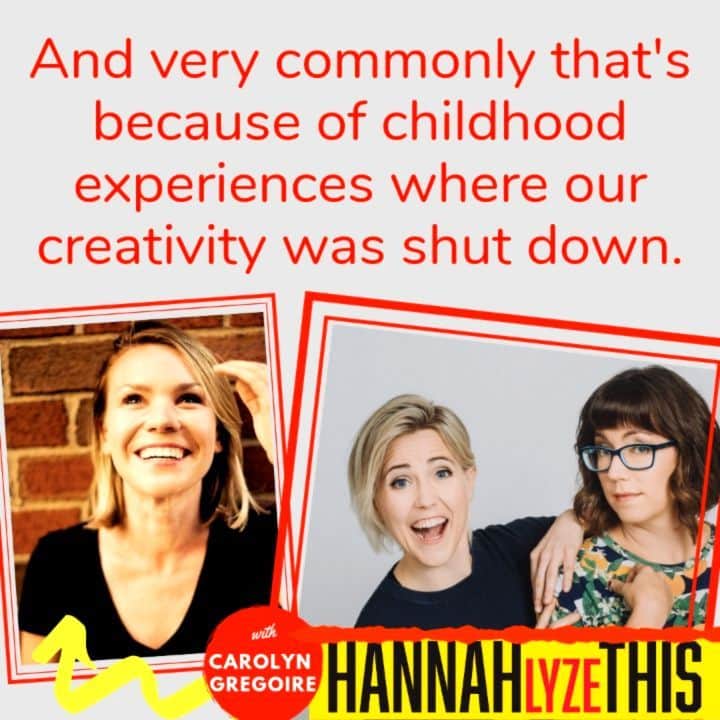 ハナー・ハートのインスタグラム：「Was your creativity shut down at an early age? Let's bring it back to life!  Loved this week's episode of #HannahlyzeThis and our discussion of creativity as an inherently human expression. Not something reserved for "artists" and such.  Listen today! ⬆️ Link in my story. ⬆️」