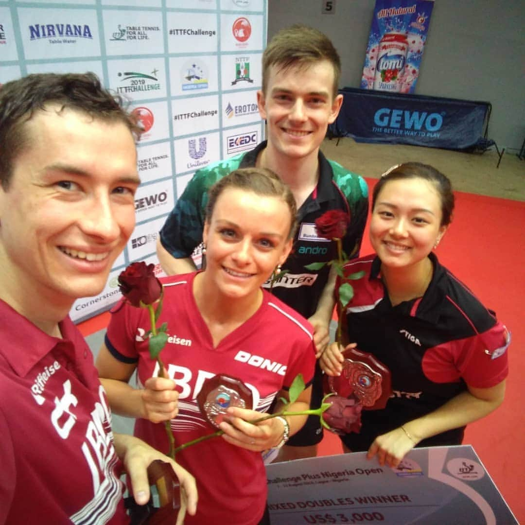 ITTF Worldさんのインスタグラム写真 - (ITTF WorldInstagram)「GOLD in Lagos 🇳🇬‼️🥇 ⠀⠀⠀⠀⠀⠀⠀⠀⠀ U21 🙋‍♀️ Andreea Dragoman 🇷🇴 U21 🙋‍♂️ Cristian Pletea 🇷🇴 👫 Kilian Ort 🇩🇪 / Wan Yuan 🇩🇪 ⠀⠀⠀⠀⠀⠀⠀⠀⠀ #Congrats to all our medallists 🙌🙌🙌 #ITTFChallenge + #2019NigeriaOpen」8月11日 2時00分 - wtt