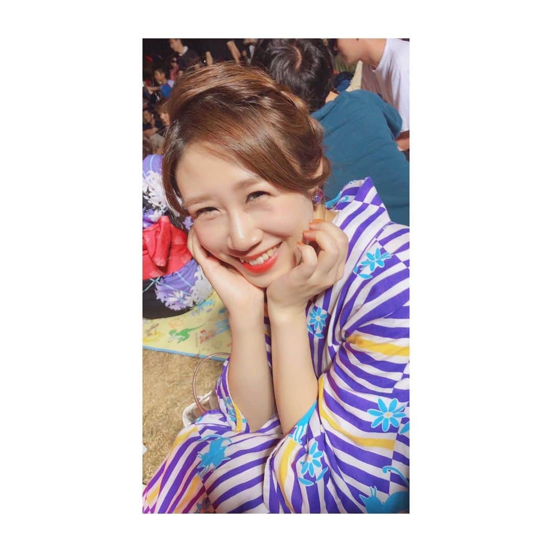 DJ みぃのインスタグラム：「浴衣デートの夢叶いました☺️💕 #なにわ淀川花火大会 #歩きすぎて暑過ぎてへとへと #でも見れて良かった」