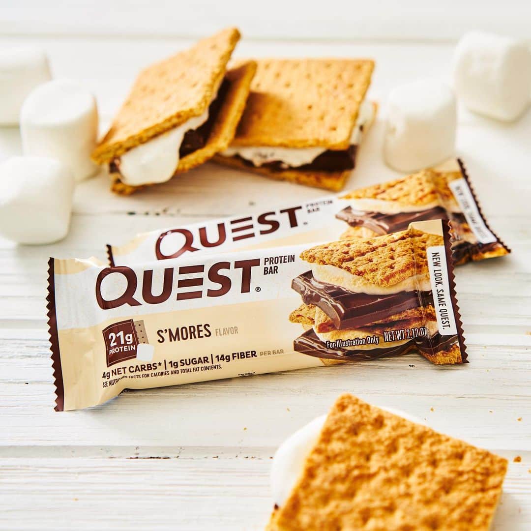 questnutritionさんのインスタグラム写真 - (questnutritionInstagram)「You want s’more of this? #NationalSmoresDay • Get some: 21g protein, 22g carbs (14g fiber), 7g fat (4g net carbs) (1g sugar)」8月11日 3時24分 - questnutrition