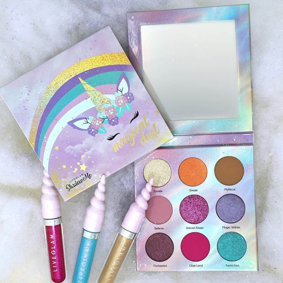 LiveGlamさんのインスタグラム写真 - (LiveGlamInstagram)「A match made in glamland 🦄 Our Magical Dust palette is available now to all ShadowMe subscribers, and our May 2019 KissMe collection is available now on our Shop page! ✨ #LiveGlamFam」8月11日 3時42分 - liveglam