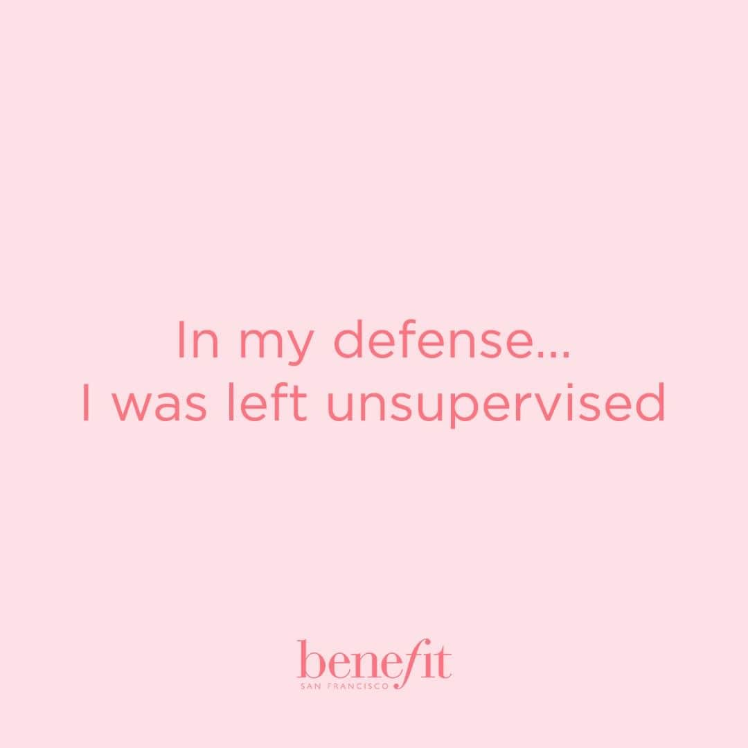 Benefit Cosmetics UKさんのインスタグラム写真 - (Benefit Cosmetics UKInstagram)「When you make a bad decision on a night out! 😬🤣 #benefit #girlsnightout . . . 📷 Image Description: In my defense.... I was left unsupervised」8月11日 3時46分 - benefitcosmeticsuk