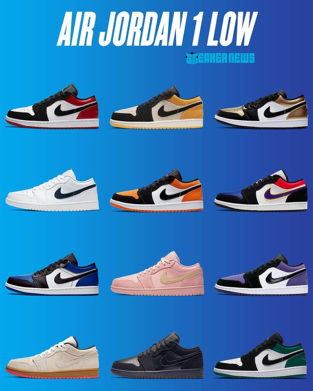 Sneaker Newsさんのインスタグラム写真 - (Sneaker NewsInstagram)「It’s a movement. How many pairs of the Air Jordan 1 Low have you copped this Summer? Name them in the comments…」8月11日 3時58分 - sneakernews