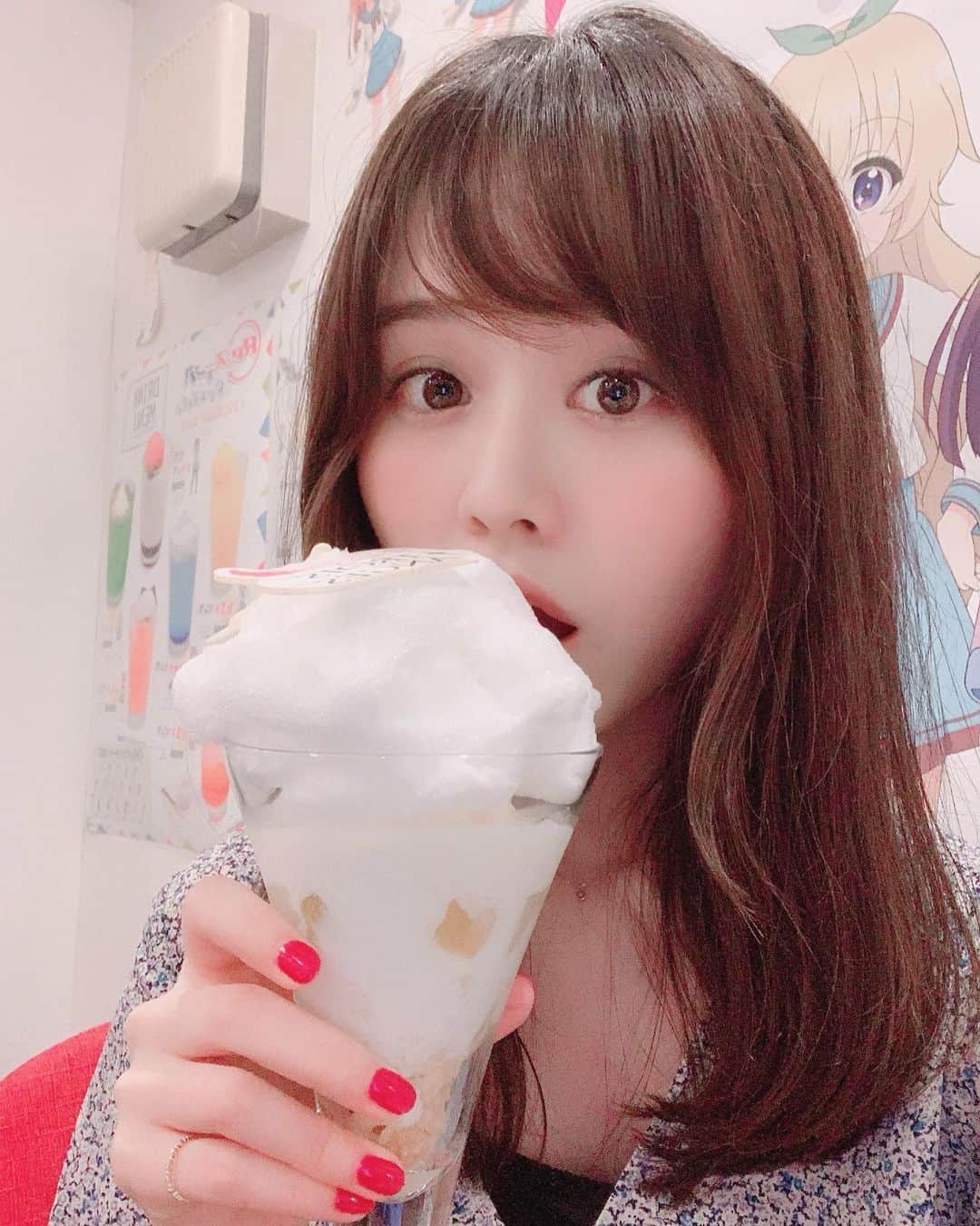 日岡なつみのインスタグラム：「天使のパフェ皆さん召し上がりましたか？😇 #リステ #リステDD #プリカフェ」