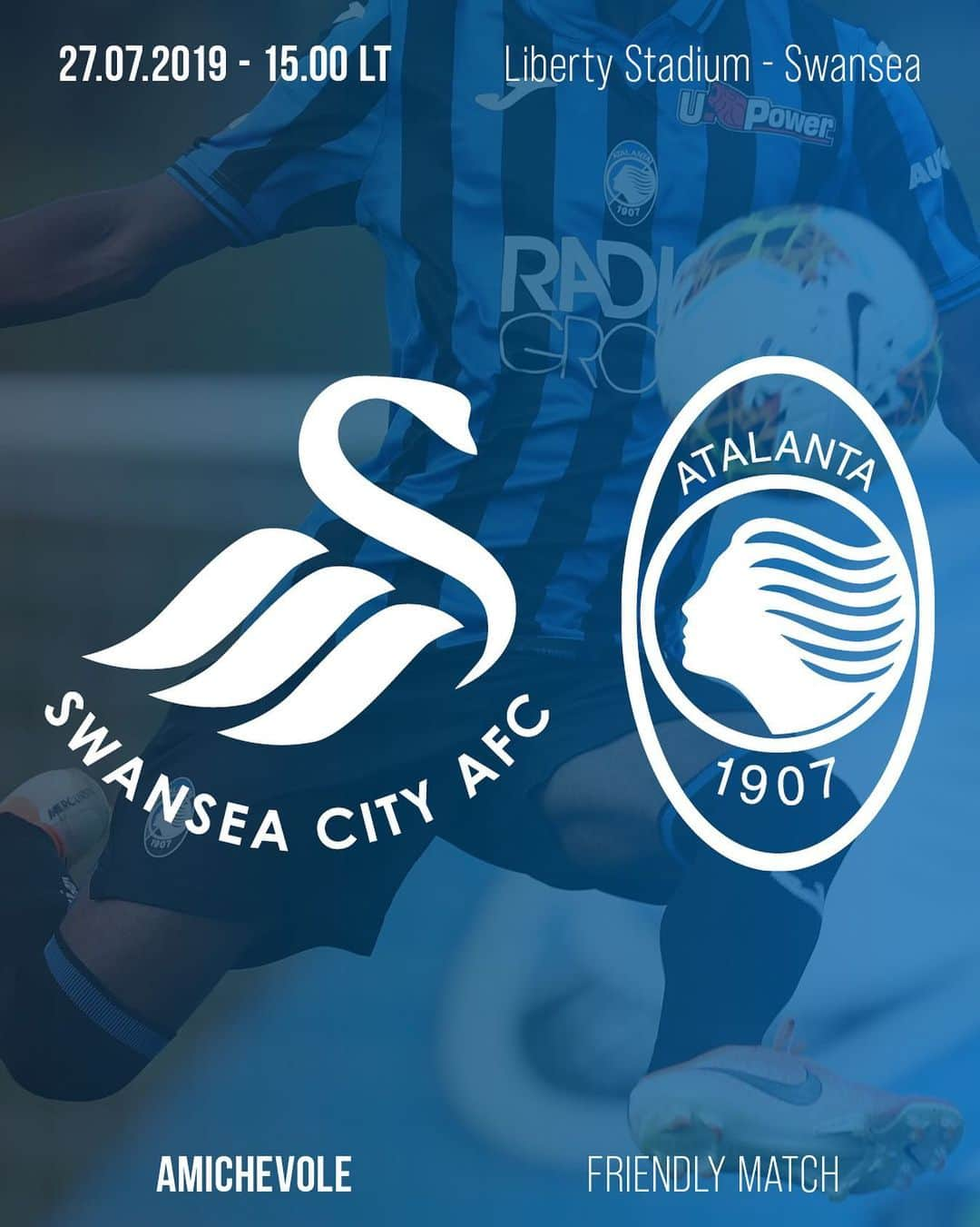 アタランタBCさんのインスタグラム写真 - (アタランタBCInstagram)「IT’S MATCHDAY! ⚫️🔵 🆚 @swansofficial 🏟 Liberty Stadium - #Swansea ⌚️ 15.00 🇬🇧 16.00 🇮🇹 📲 #SwanseaAtalanta  #GoAtalantaGo ⚫️🔵」7月27日 18時11分 - atalantabc