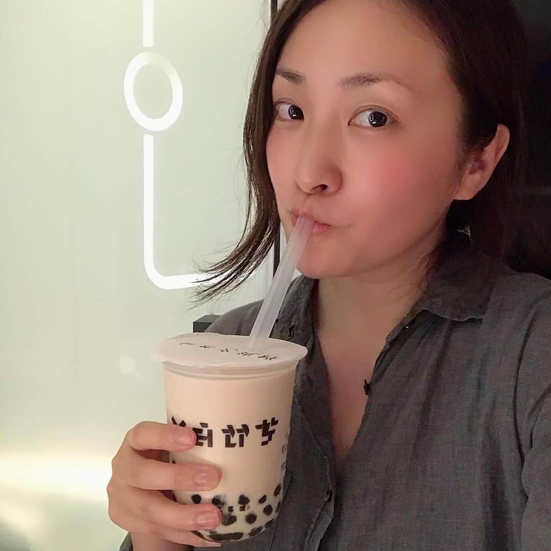 植田佳奈のインスタグラム：「#2019月邪夏典 #タピオカミルクティー」