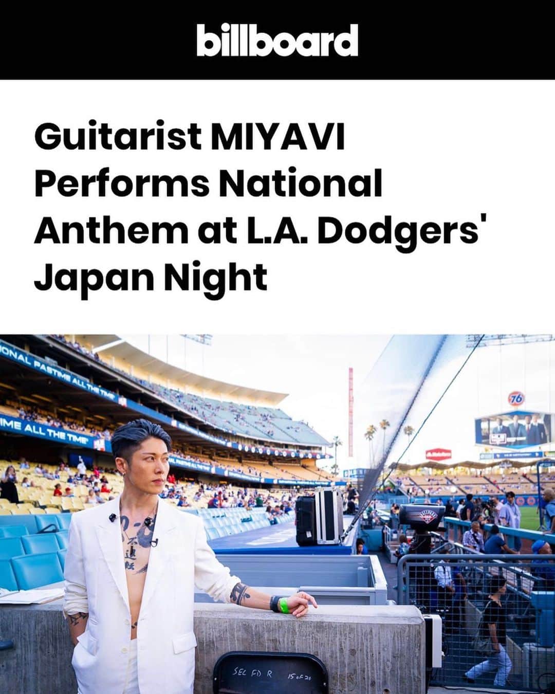 雅-MIYAVI-さんのインスタグラム写真 - (雅-MIYAVI-Instagram)「🙌🏻🙌🏻😃‼️ #Repost @miyavi_staff 👀👉 https://www.billboard.com/articles/news/international/8524068/guitarist-miyavi-national-anthem-los-angeles-dodgers-japan-night」7月28日 1時17分 - miyavi_ishihara