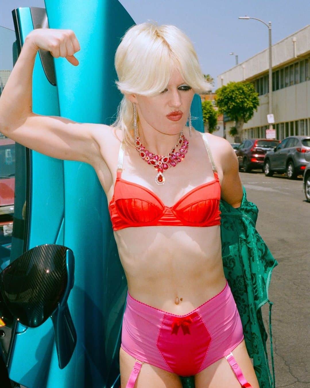 Flaunt Magazineさんのインスタグラム写真 - (Flaunt MagazineInstagram)「Another snap of @caltexcowgirll of @amylandthesniffers, who shared in her Flaunt interview her own take on dominance, “There was never a time where I was like, ‘Damn I’m a chick in a male dominated field.’ I’ve always seen it as, ‘I can enter this scene as me, who’s tough and wild. And I can shout out any person in the way who disagrees with that or disagrees with us being around.’” Read our interview with the badass band currently on tour at Flaunt.com⠀⠀⠀⠀⠀⠀⠀⠀⠀ Photographed by: @danaboulos.⠀⠀⠀⠀⠀⠀⠀⠀⠀ Styled by: @styledxmccall.⠀⠀⠀⠀⠀⠀⠀⠀⠀ Production Assistant: Charlie Burke. ⠀⠀⠀⠀⠀⠀⠀⠀⠀ @AGENTPROVOCATEUR bra and panties, stylist’s own jewelry. ⠀⠀⠀⠀⠀⠀⠀⠀⠀ #amylandthesniffers #punks #flauntmagazine #flauntdotcom #flaunt」7月28日 1時59分 - flauntmagazine