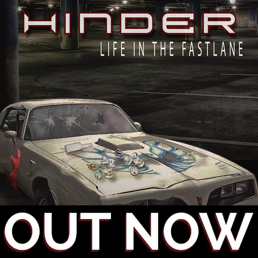 ヒンダーのインスタグラム：「#LIFEINTHEFASTLANE available everywhere now! Link in our bio. #LITFL」