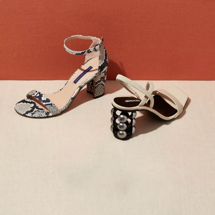 Saks Fifth Avenueのインスタグラム：「JUST IN: Python print heels that pack a punch, courtesy of @loefflerrandall, @stuartweitzman and @alexanderwangny. #10022SHOE」