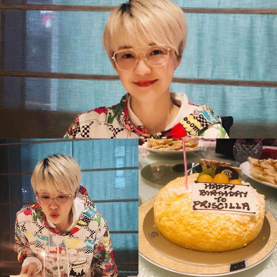 プリシラ・チャンのインスタグラム：「㊗️今天生日的朋友生日快樂、身體健康！🙏😘🥰」