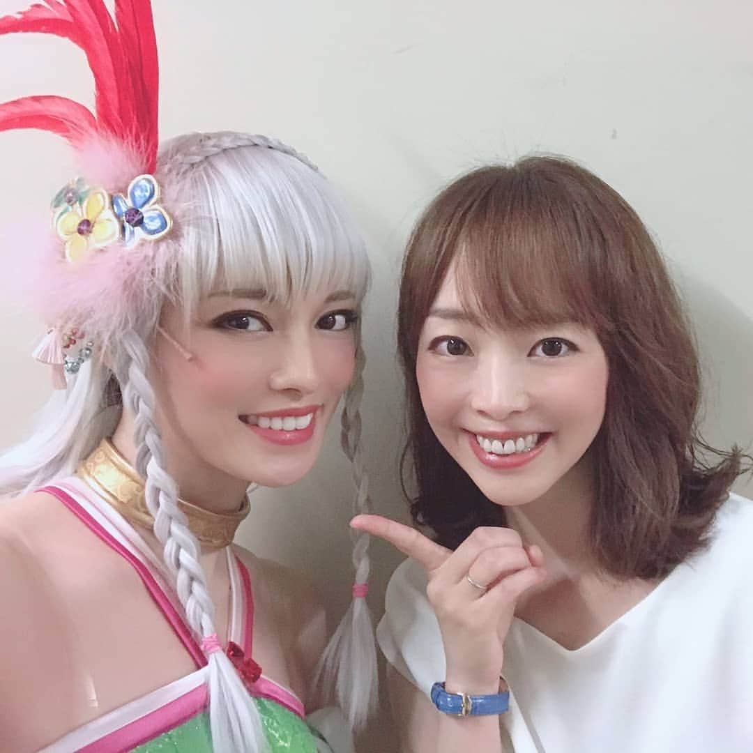 妃咲せあらのインスタグラム：「観劇は出来なかったけれど会えた‼️ カタワレちゃん✨ #大湖せしるちゃん」