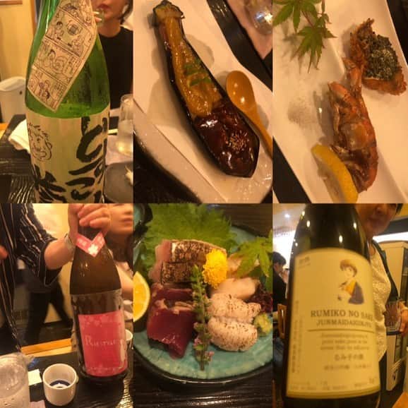 越野矢素子さんのインスタグラム写真 - (越野矢素子Instagram)「日本酒の会にお誘い頂き行って参りました。 日本酒が大好きな私は全種類制覇✨ 昨日は三重県のるみ子の酒の酒蔵さんが来ておられ１つ１つ説明をして下さり日本酒の奥深さに魅力されっぱなしでした。開催場所は平野にあるお寿司屋さん『桃乃彩』 お料理がとても美味しかったので 又、個人的に寄せて頂きます✨ #日本酒#日本酒女子 #日本酒好きな人と繋がりたい#るみ子の酒 #寿司 #お鮨 #桃乃彩」7月28日 10時37分 - loversyaso