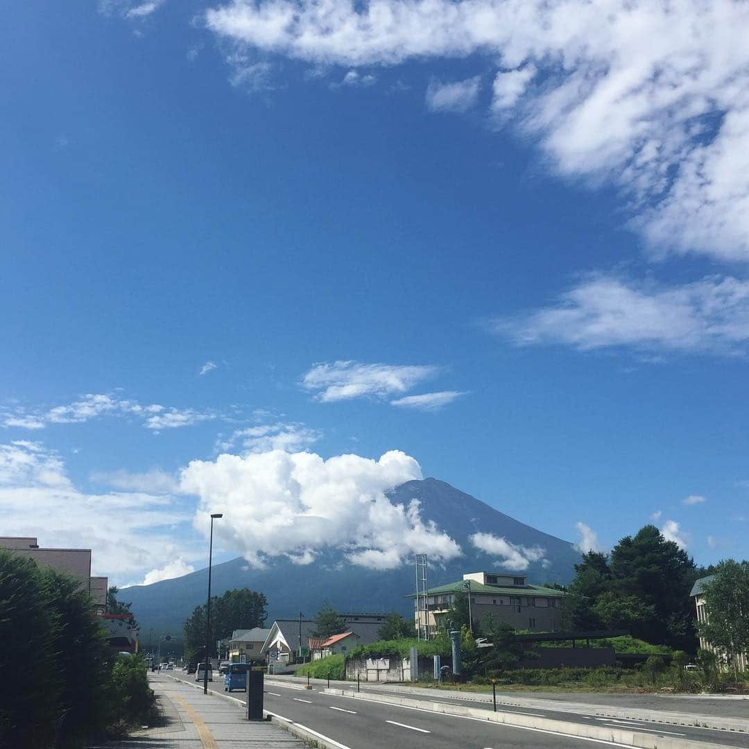 ほうとう 富士の茶屋のインスタグラム：「こんにちは、富士の茶屋です🗻 今日は久々に晴れ渡り気持ちのいい夏日✨✨✨ ・ 河口湖の側なら完熟屋河口湖店、こちらではかき氷のふじさん冷蔵もおすすめです🍧涼しく森の中でのお食事でしたら富士の茶屋。ぜひ遊びにいらして下さい😊✨ ・ #ほうとう#富士の茶屋#完熟屋河口湖店#ふじさん冷蔵#富士山#富士吉田#河口湖#山中湖#忍野八海#すばるランド#テラス席わんこok」