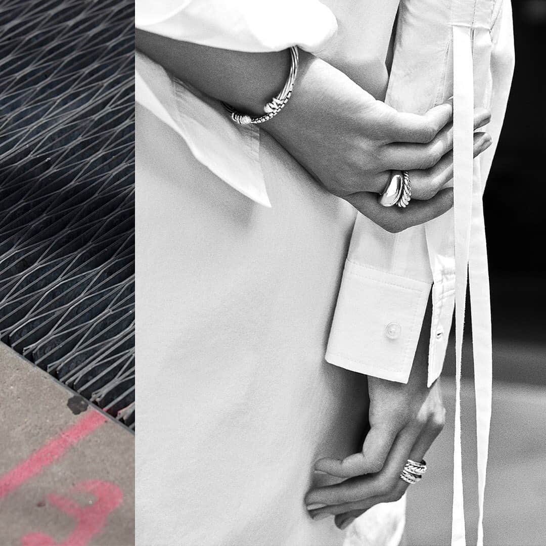 デビッドヤーマンのインスタグラム：「Hot city days call for a cool touch of silver. #DavidYurman」
