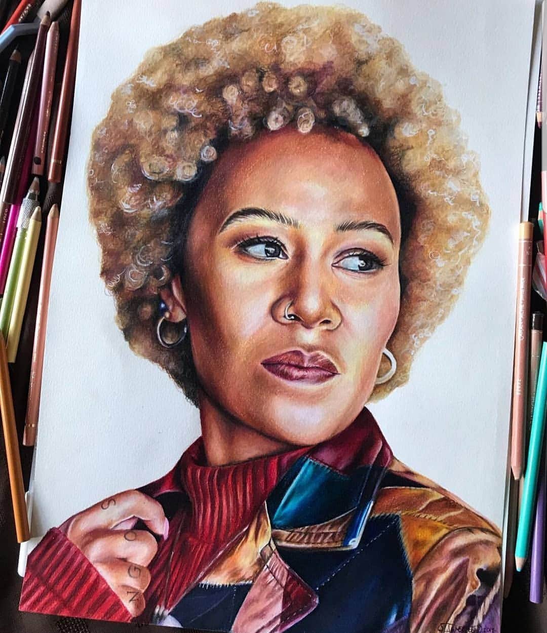 Emeli Sandéのインスタグラム：「Thank you @artsarsw for the hours and talent you put into this, it's amazing!!」